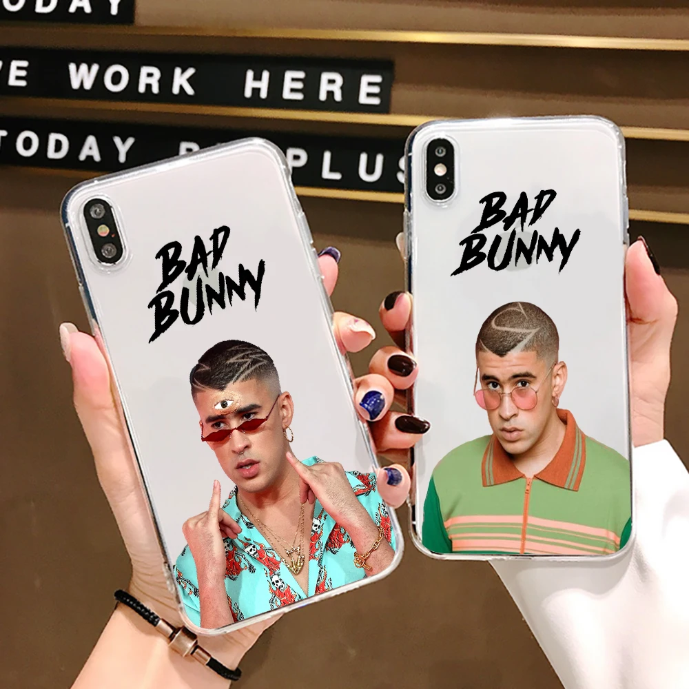 Bad Bunny Transparent soft shell For iphone 11 SE X 7 XR XSMA 11Pro 11ProMax cartoon Cover | Мобильные телефоны и