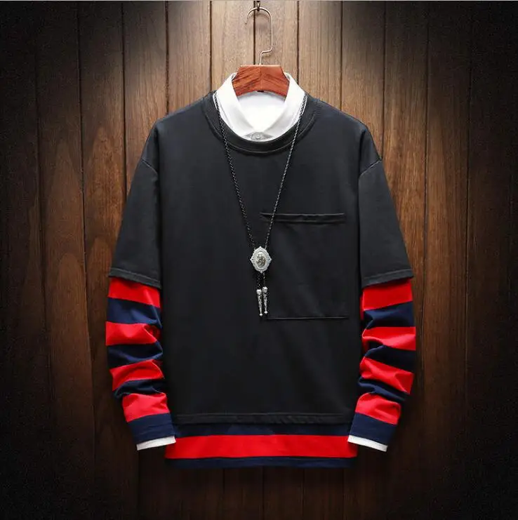 

2019 New autumn winter casual round neck hoodies of clothing men sportwear fleece sweatshirts pullovers Free Shipping