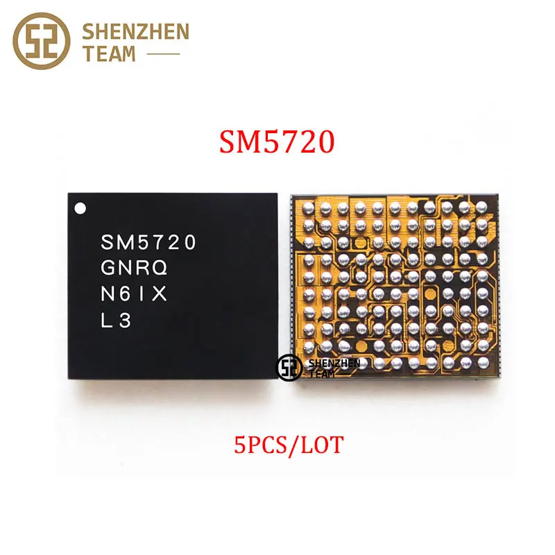 

SZteam 5 шт./лот PMIC SM5720 для блока питания IC Samsung S8 Plus S8 + Note8, управление питанием, интегральные схемы, ремонт микросхем BGA