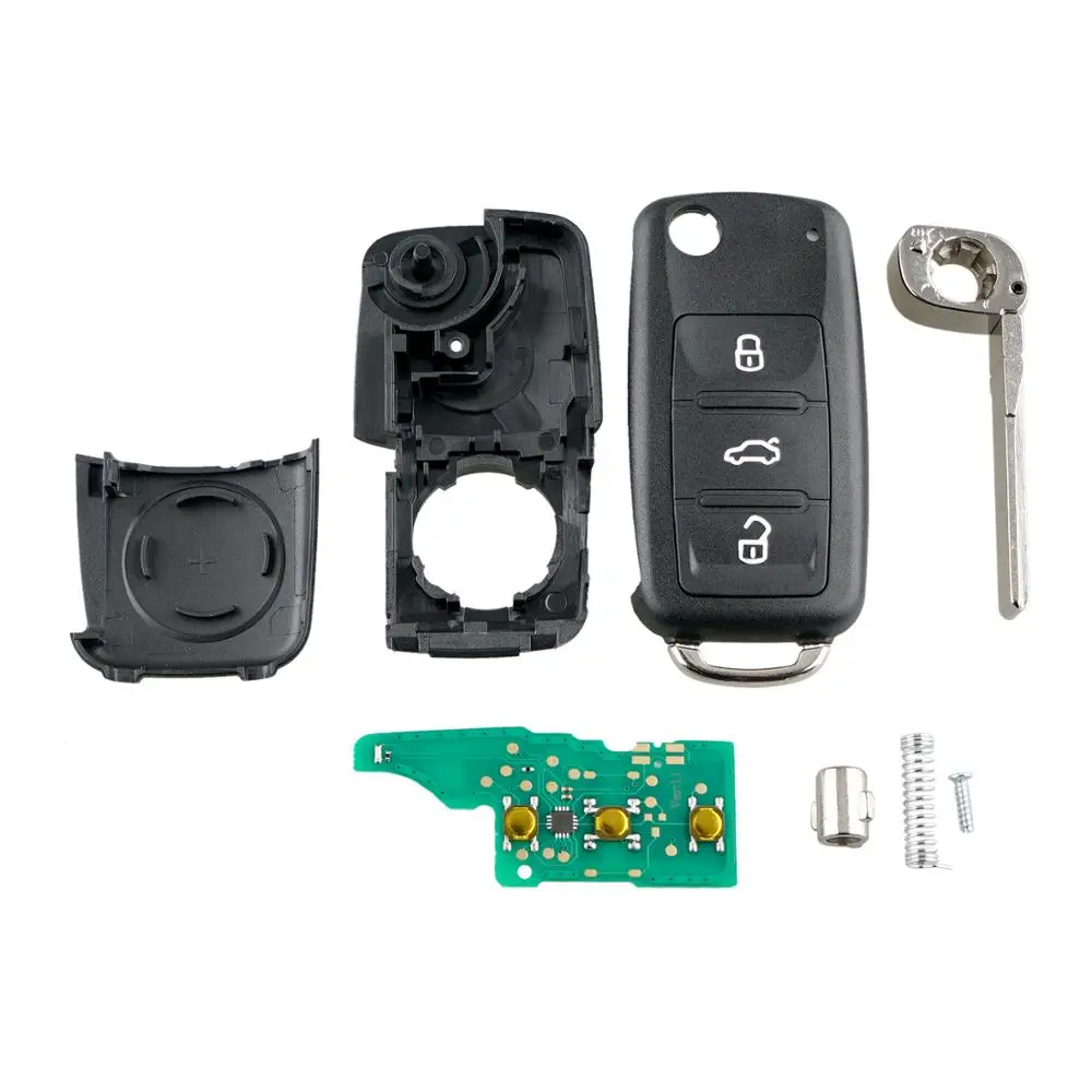 3 кнопки 434 МГц 48 чип дистанционный ключ 5K0 837 202 AD для VW Volkswagen GOLF PASSAT Tiguan Polo Jetta для VW 5K0837202AD 202AD