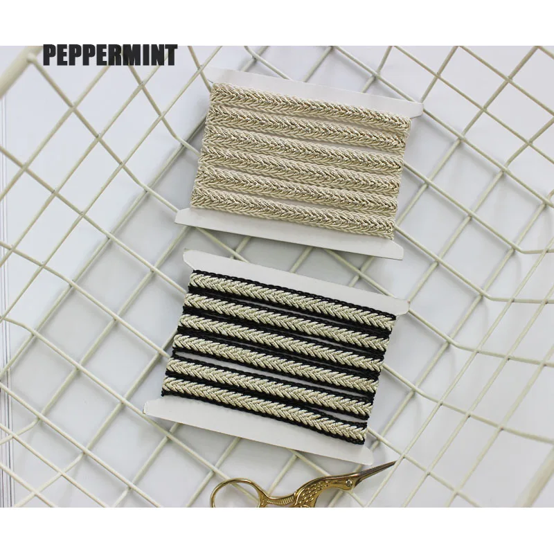 2 ярда 10 мм Золотая плетеная тесьма смешанный швейный аксессуар одежда сделай сам