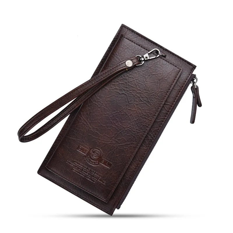 

THREEPEAS Men Long Zipper Wallets For Men Bags