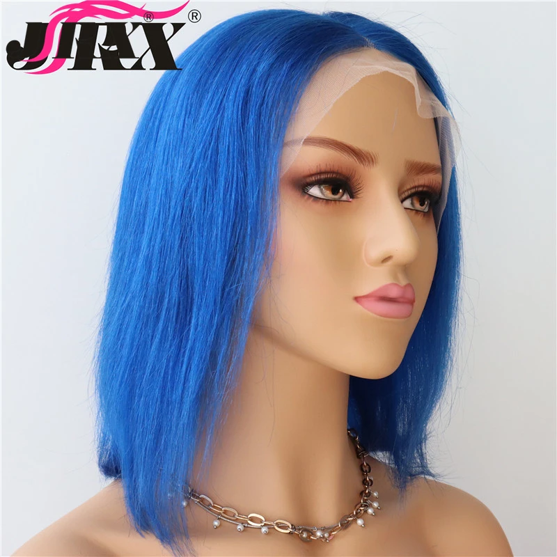 Темно-синий цвет Омбре парики фронта шнурка перуанские волосы фронтальные