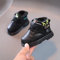 baby toddler shoes girls fashion boots winter boys black pocket kids tide boots children with metal decor casual shoes hot