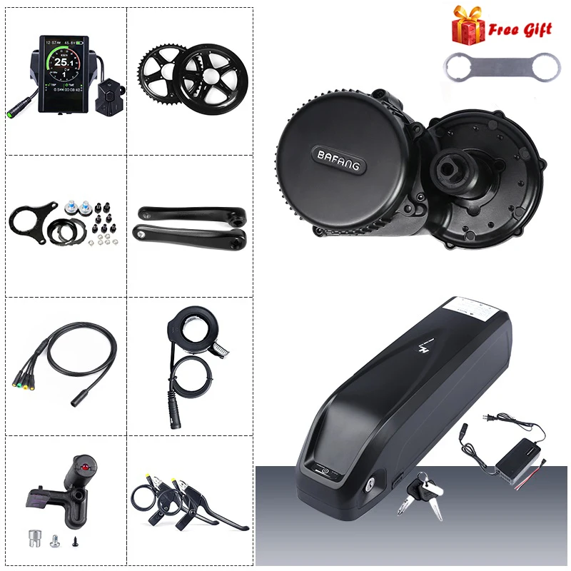 48V 750W Bafang BBS02B середине приводной двигатель Conversion Kit с Батарея KitLock 12AH/17.5Ah samsung сотовый велосипед Батарея