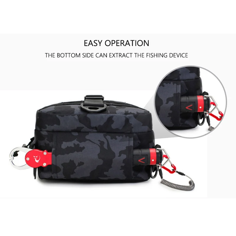 

Outdoor Fishing Tackle Bag Fishing Bait Lure Box Multifunctional Tactical Single Shoulder Slung Chest Backpack Hiking Camping