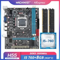 machinist h55 motherboard lga 1156 set kit with intel core i5 760 processor cpu and 8gb24gb ddr3 memory ram m31c