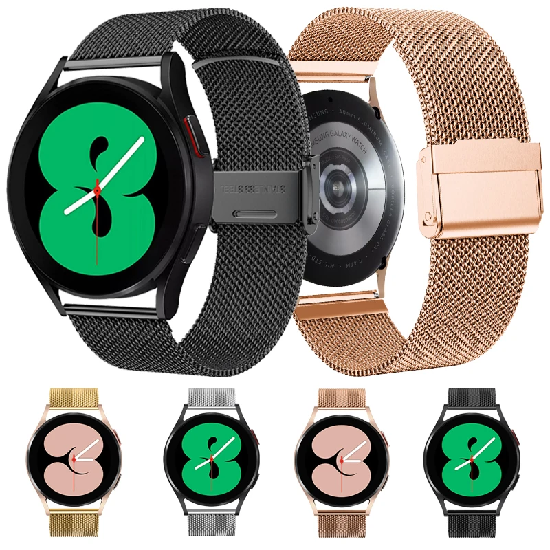 

New Milanese For Samsung Galaxy Watch 4 40mm 44mm Correa Stainless Steel Strap For Galaxy Watch 4 Classic 42mm 46mm Bracelet