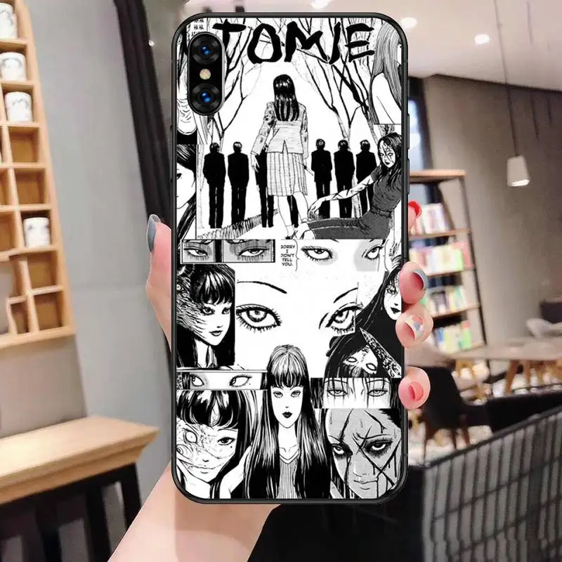 

MaiYaCa Japanese horror comic Tomie Phone Case For Black-Iphone 5s 6 6s 7 8 11 12 X Xs Xr Pro Plus Max Mini Fundas Cover
