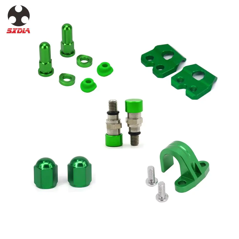 

Motorcycle CNC Brake Line Hose Cable Clamp Holder Spacer Cap Security Bolts Gasket Valve Screw For Kawasaki KX 250F 450F