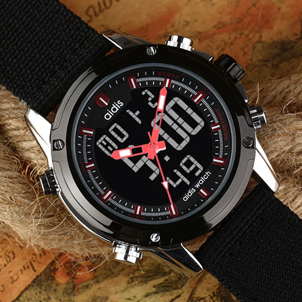 

Army Military Style 50m Waterproof Luminous Quartz Clock Watch Wristwatches Wristwatch Male Sporting/Hiking/Camping Watch
