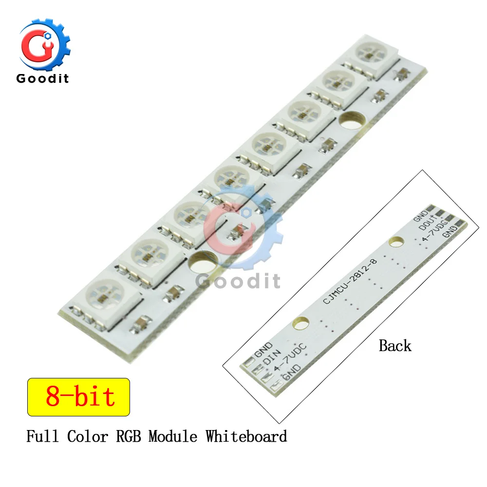8*1 бит 8 бит WS2812 WS 2811 5050 RGB панельная светодиодная лампочка модуль 5 в 8-битный Радужный светодиодный точный свет для Arduino 8 сигнальные лампы