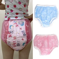 2pcs abdl adult baby diapers pvc pink and blue reusable panties baby dodot diaper ddlg pantie little space diapers panties 5 xl