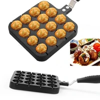 16 holes cake cooking pan cast iron omelette pan non stick cooking pot breakfast egg cooking pie cake mold kitchen cookware