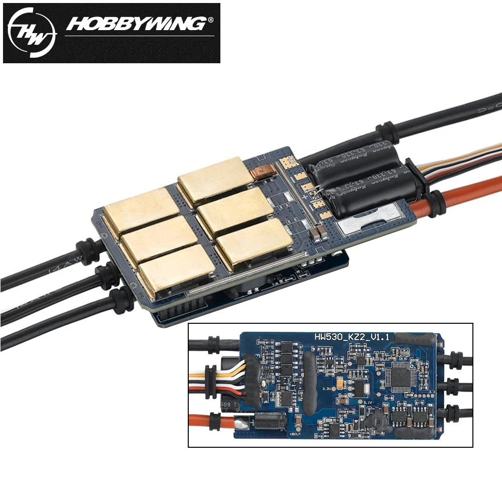 Высоковольтный электронный регулятор скорости Hobbywing XRotor Pro 80A/100A HV V3 Series 6 14S для