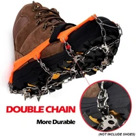1 pair 13 teeth ice snow grips crampon winter hiking climbing shoes cleats chain