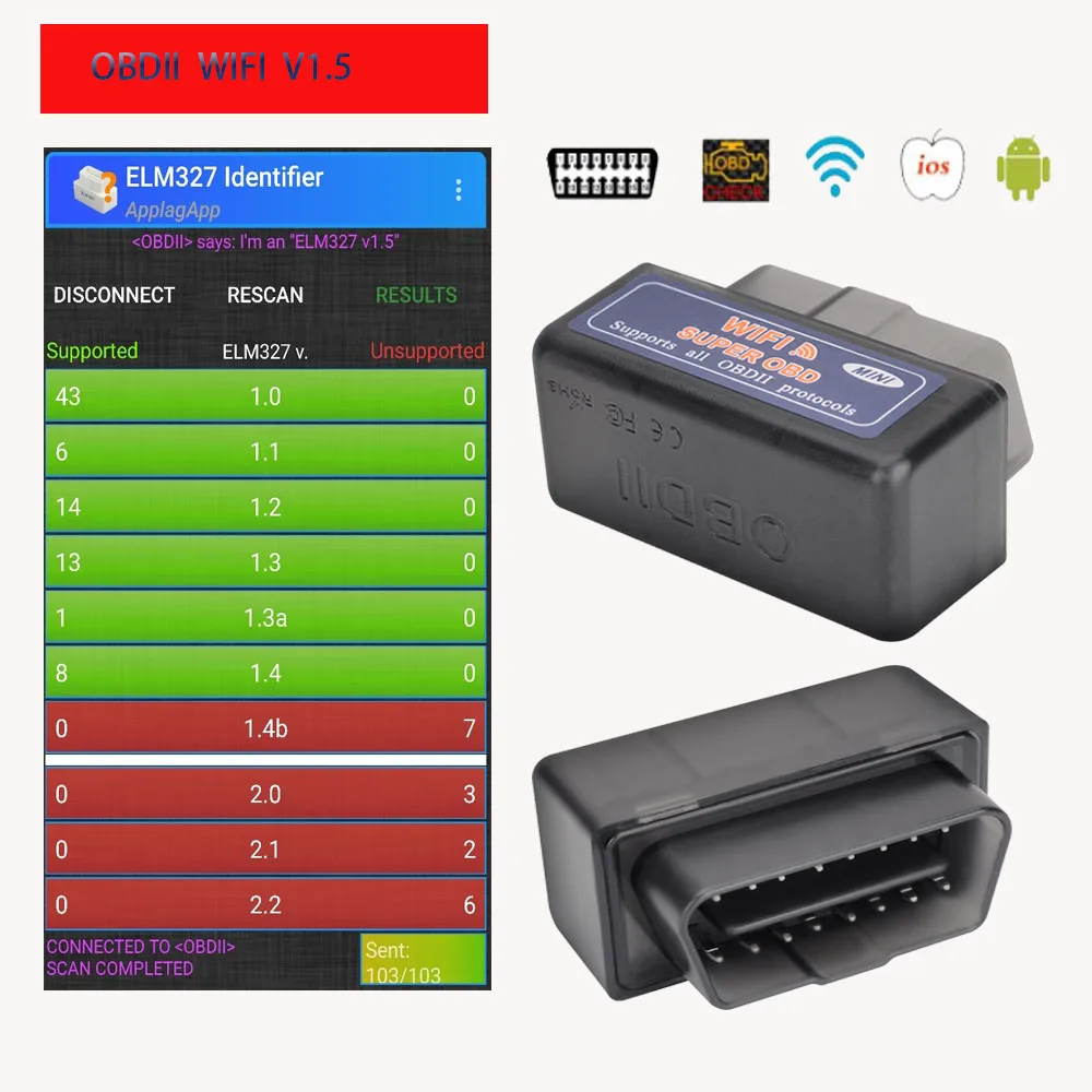 WIFI OBDII ELM327 V1.5 автомобильные диагностические инструменты для Mini Cooper One S JCW R55 R56 R60 F55