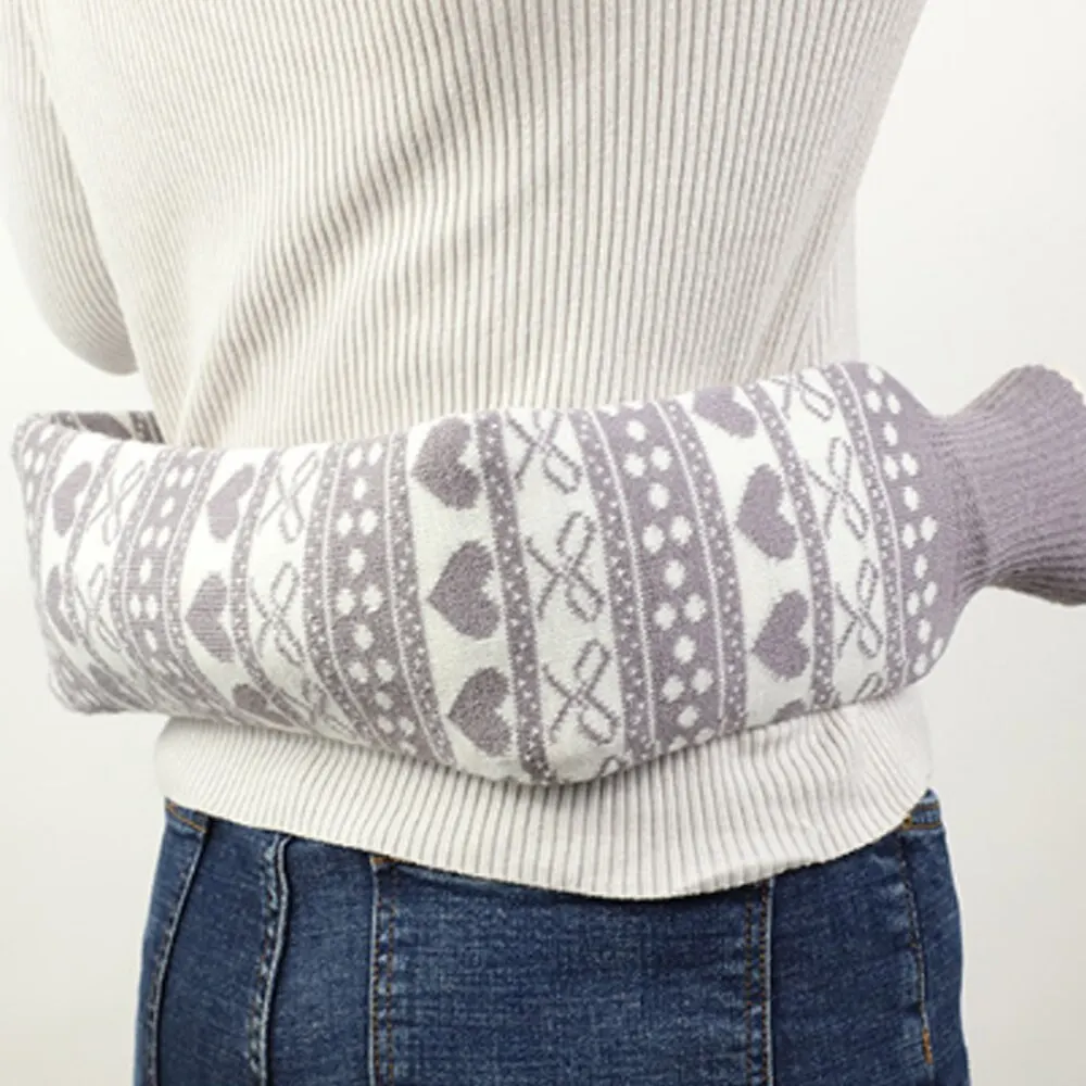 Длинная теплая сумка на плечо и шею плюшевая компрессионная бутылка для горячей