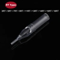 50pcs professional disposable transparent tattoo nozzle tips clear plastic sterile permanent makeup needle tube supply rtftmft