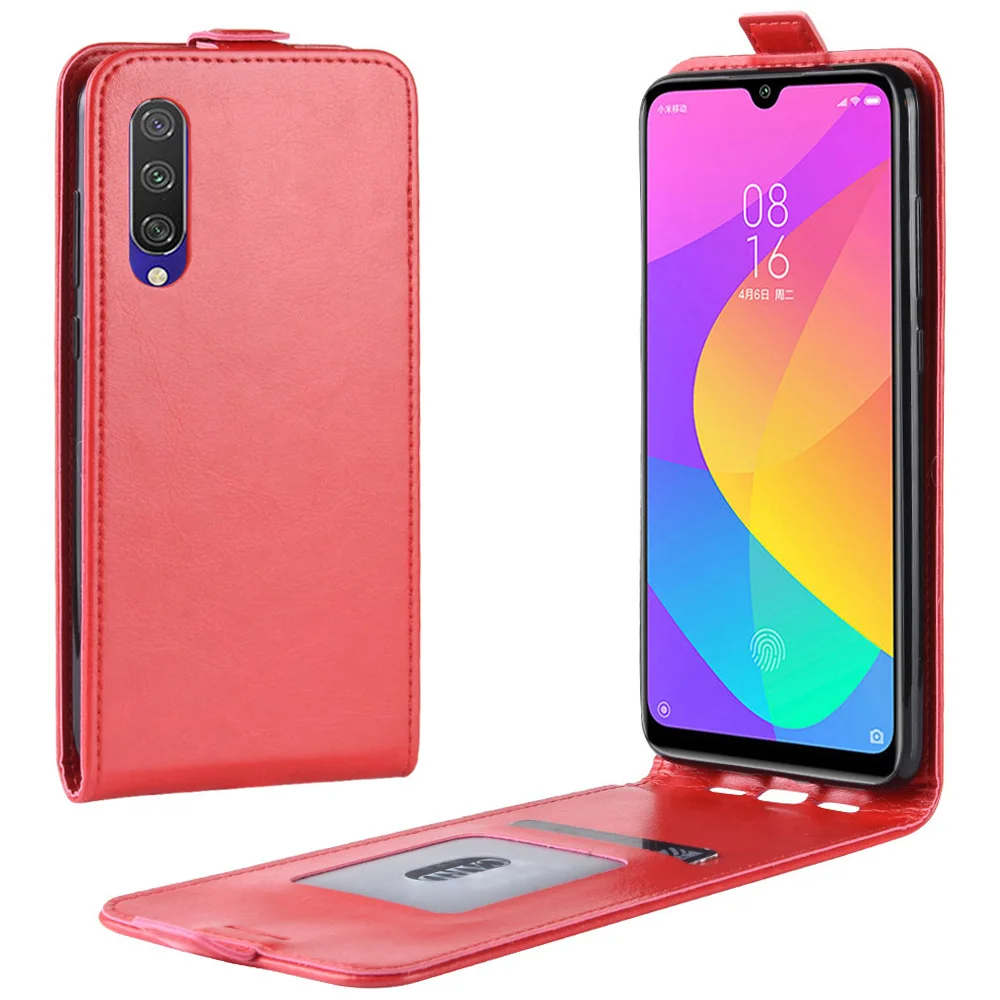 JONSNOW Flip Leather Case for Xiaomi Mi CC9e Mi A3 6.01" Phone Cover Protective Cases with Card Slot for Mi CC9 Mi A3 Lite 6.39"