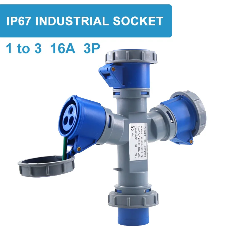 Многофункциональная промышленная трехконтактная розетка 16 А 32 1 штекер 3 разъема
