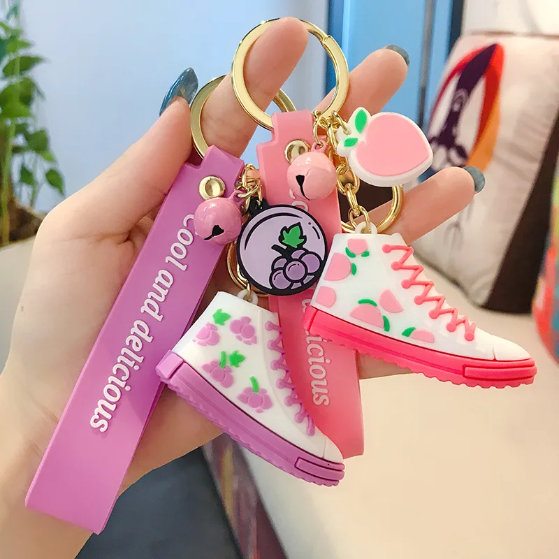 Модный 3d резиновый холщовый фотографический брелок для ключей автомобиля в виде