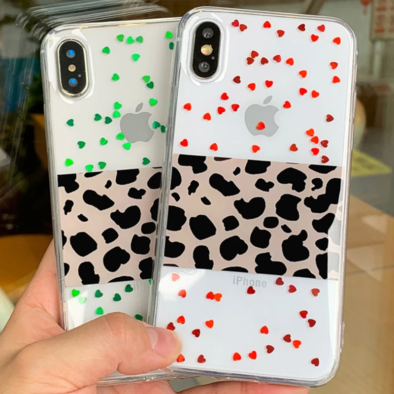 Леопардовый чехол с сердечками для Xiaomi Mi 9 Pro мягкий Redmi 7 7A 8 8A 6A 5A 4X Lite A3 MIX 3 Max 2 CC9 CC9E