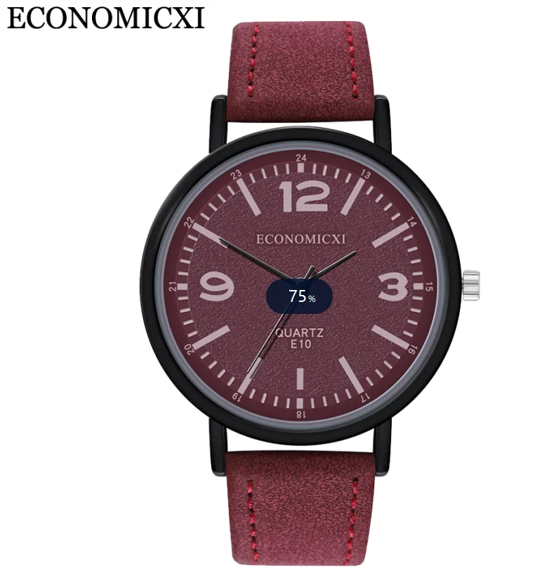 Relojes Para Mujer женские часы брендовые кварцевые женские часы Топ Роскошные наручные часы красный кожаный ремешок женские часы модное платье - Цвет: dark red