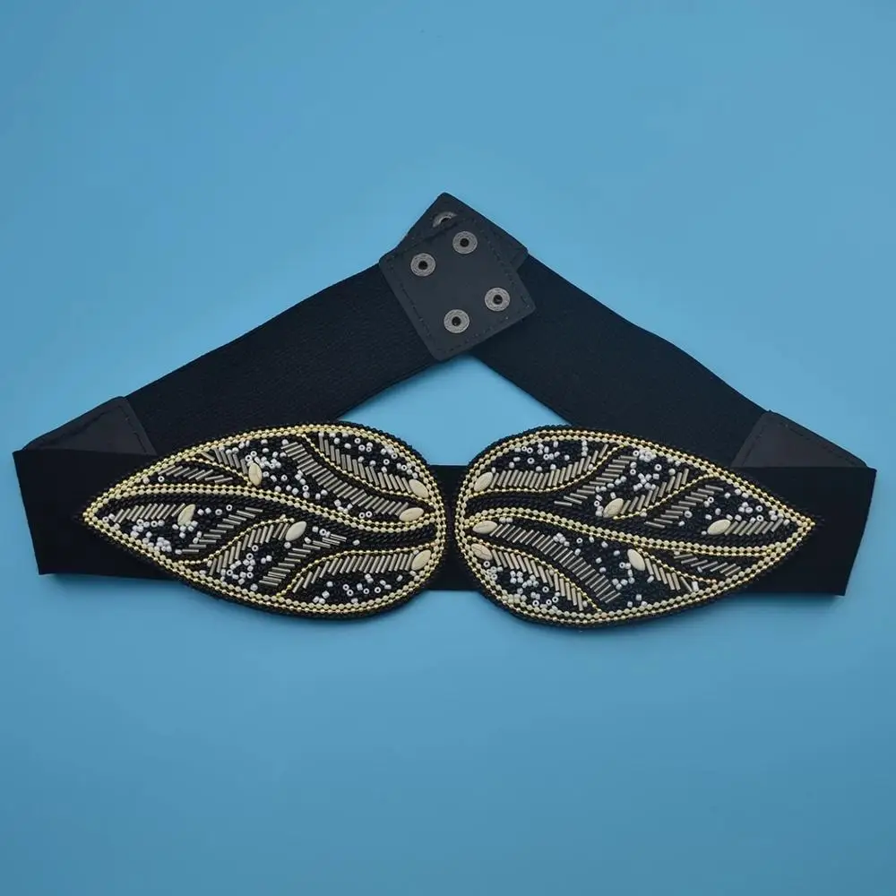 Boho Ethnic Vintage Handmade waistband Shell Leaf black body chain Street shooting Popular Waist Belt Belly Chains Jewel |