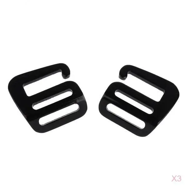 

20Pcs 1 inch G Hook Outdoor Webbing Buckle for Backpack Strap 25mm Black