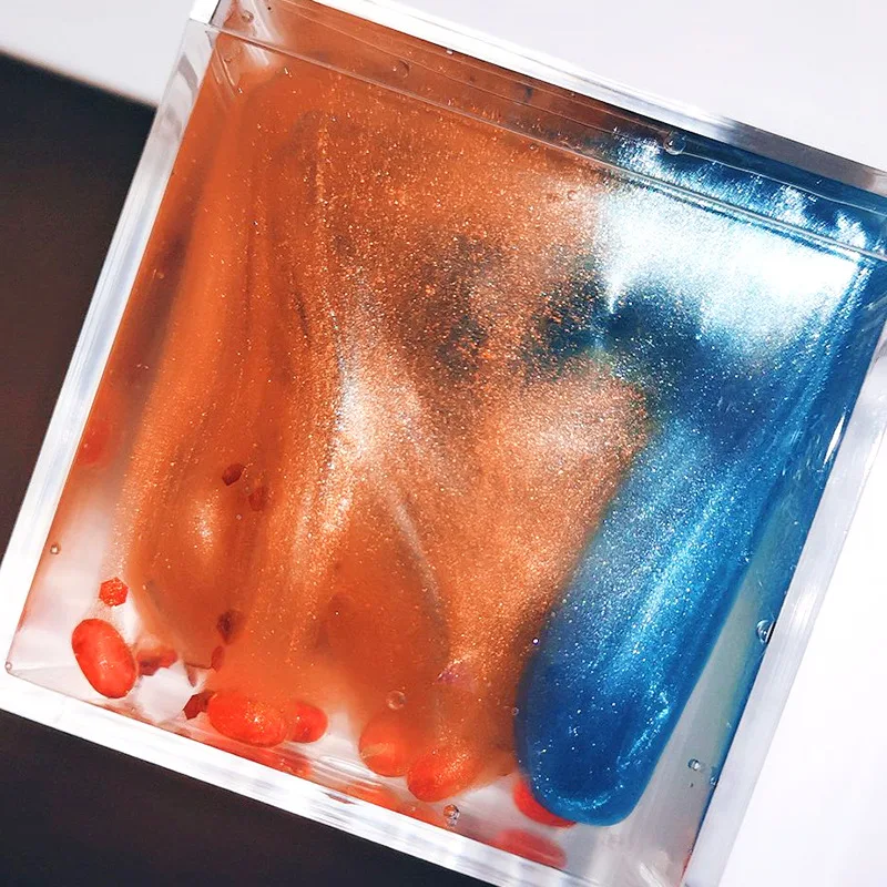 

Fidget Toys Box Decompression Checkered Mud Squeeze Color Mud Soft Elastic Poke Mud DIY Children's Toys Stress Relief Toy TSLM1