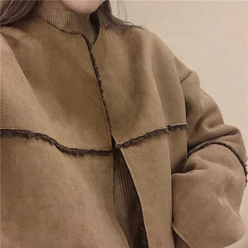 Утолщенная теплая куртка из ягненка, женское повседневное модное пальто из искусственного меха, удобная свободная верхняя одежда с кармана... от AliExpress WW