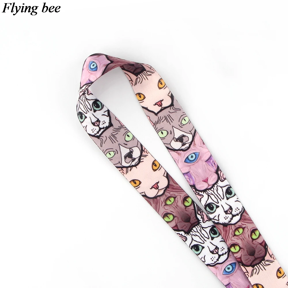 Flyingbee мультфильм кошка животные КЛЮЧИ ID карта тренажерный зал Мобильный телефон