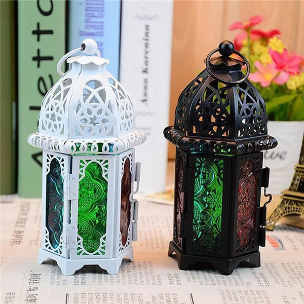 Классический марокканский декор ветрозащитные подсвечники Votive Железный