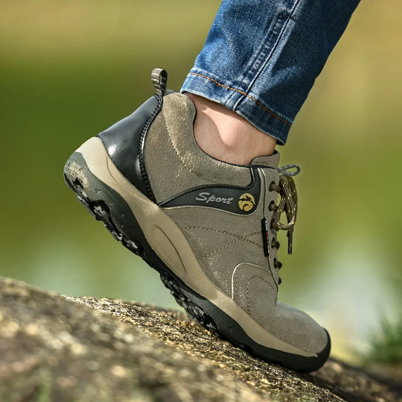 Походная обувь из натуральной кожи Мужская водонепроницаемая зимняя