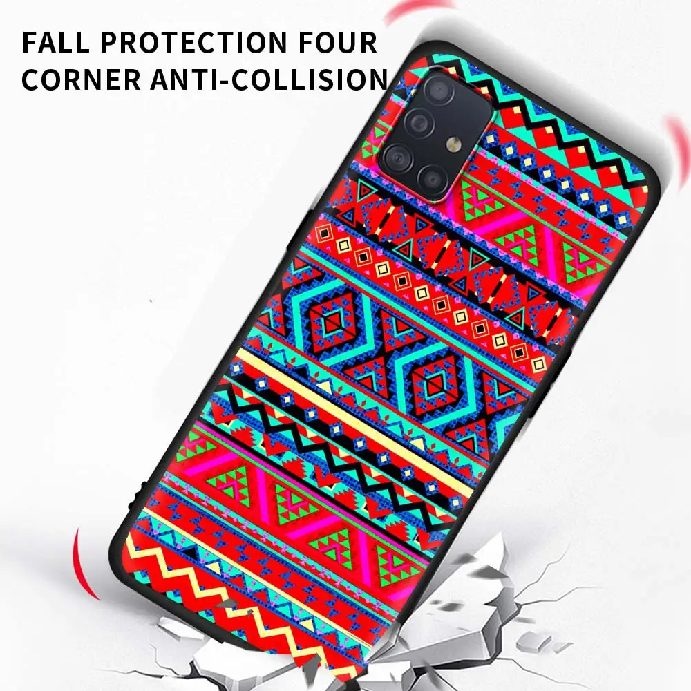 

Mandala Flower Totem Phone Case For Samsung Galaxy A51 A71 A21S M31 M31s M30s A31 A41 A11 A01 M51 Soft Matte Coque Back Cover