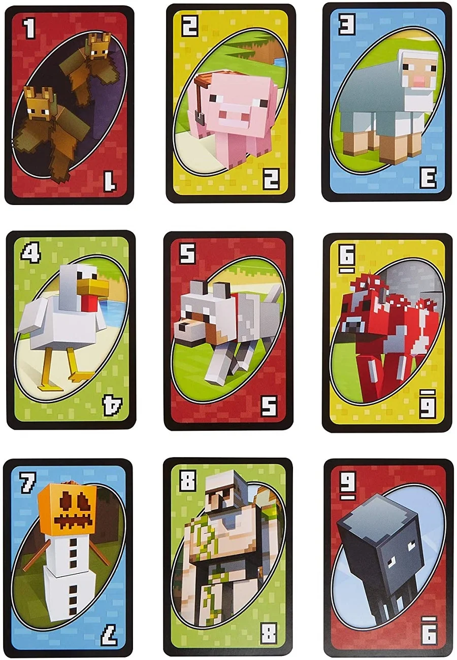 Карточная Игра UNO Minecraft теперь fun включает в себя майнкрафт многоцветный Базовый