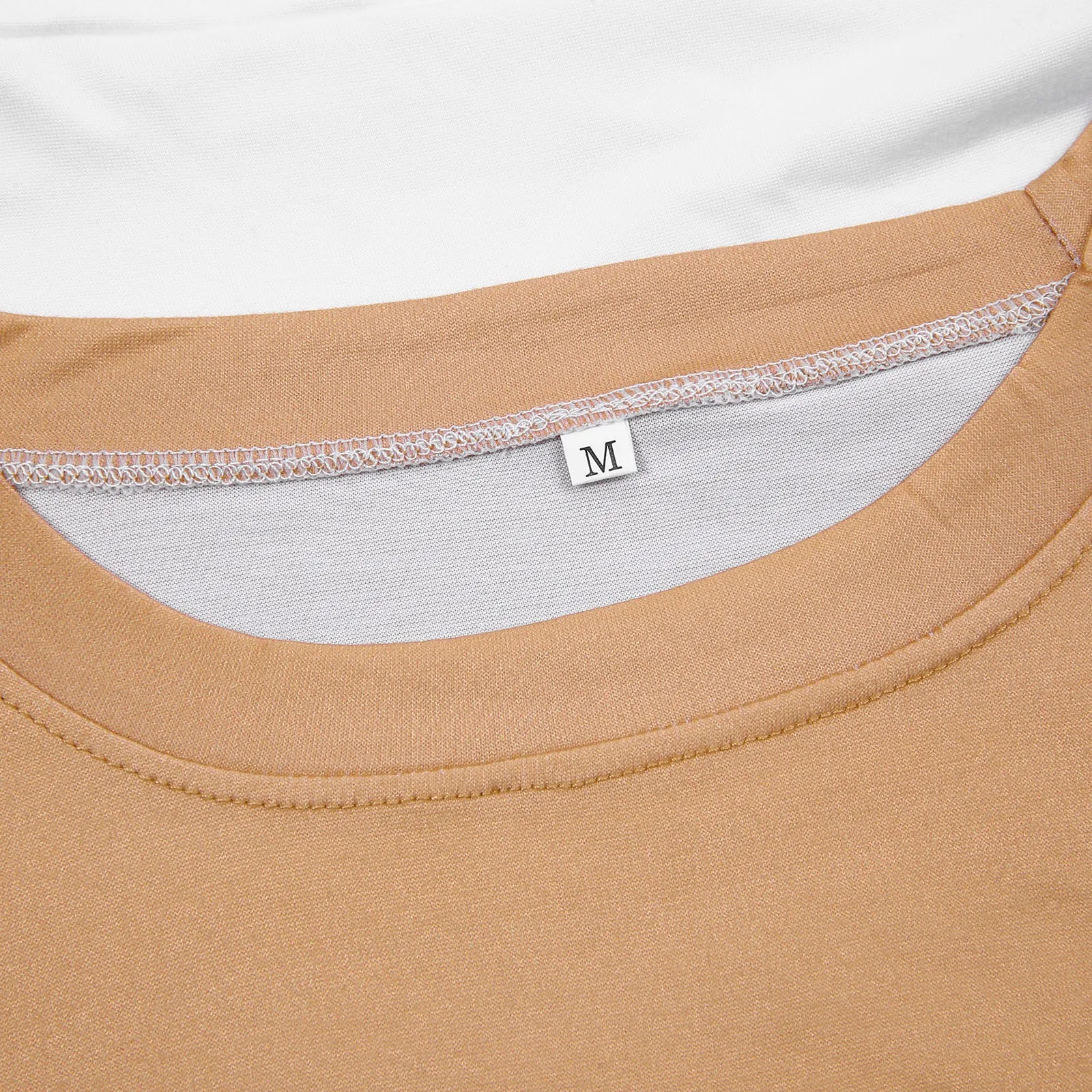 

2021 New Women's Summer Simple T-shirt Contrast Color Short-sleeved Round Neck Thin T-shirt Top High Quality Loose Daily T-shirt