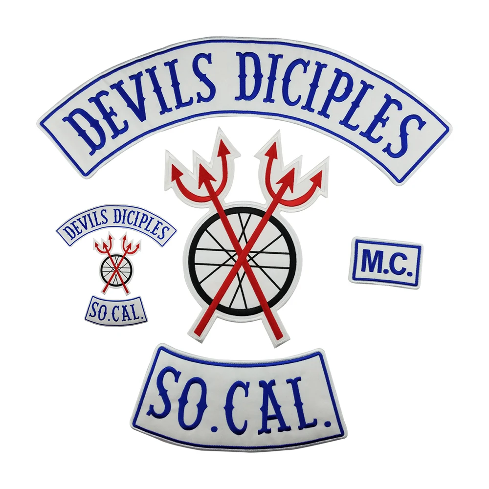 Devils Diciples MC вышивка железа на патч для DIY одежды мотоциклетная байкерская куртка