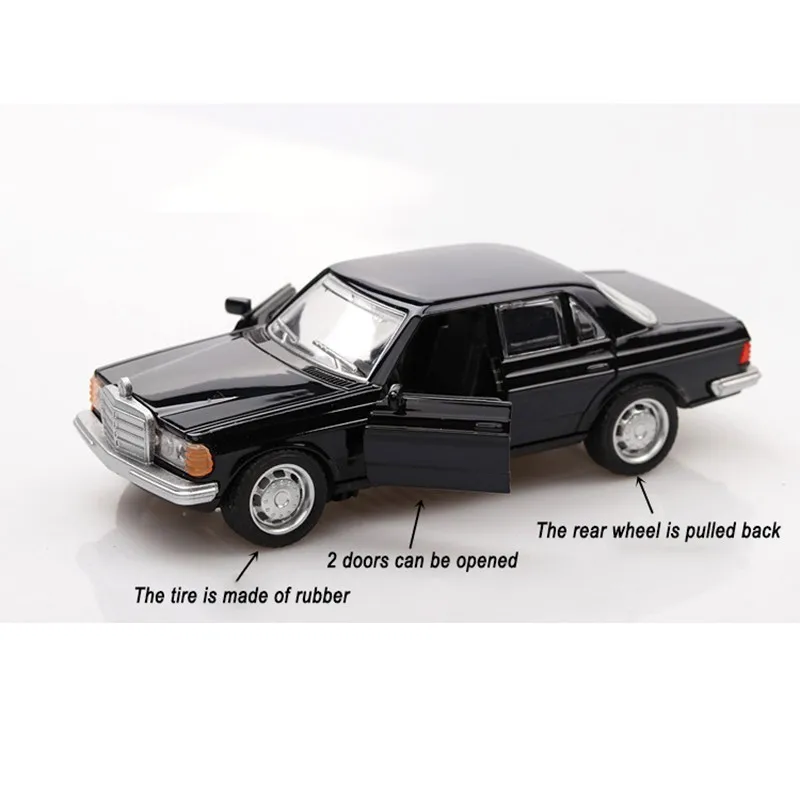 Модель автомобиля Mercedes Benz E class W123 в коробке модель классического Bugatti открывается