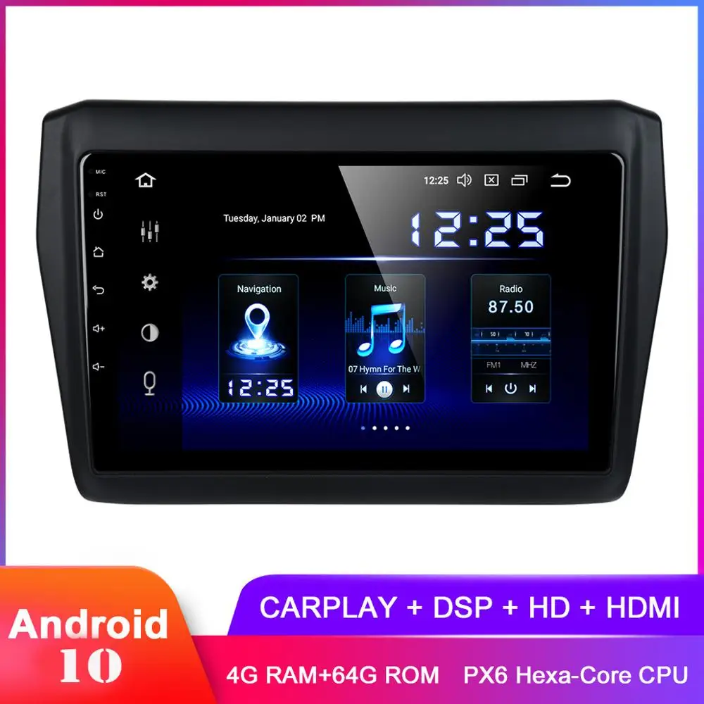 Dasaita 9 &quotIPS Android 10 автомобильный стерео GPS для Swift Ertiga 2017 2018 2019 Carplay In Dash авто радио WiFi