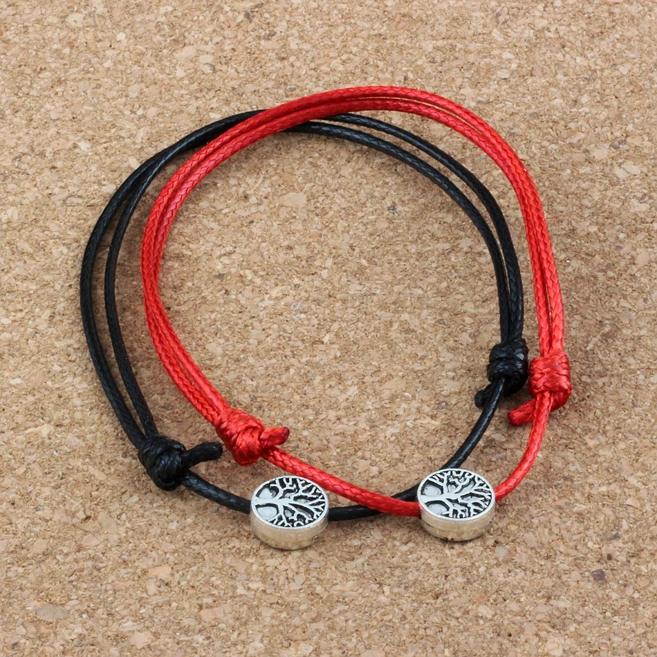 20 шт. Древо жизни бусины из сплава Регулируемый Каббала корейский вощеный шнур