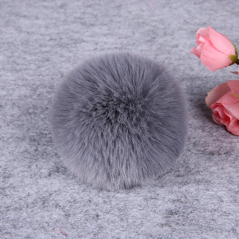 Шарик-помпон из искусственного лисьего меха 8 см помпон Меховые помпоны для шапок
