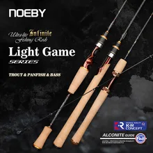 NOEBY 송어 배스 낚싯대 UL L M ML 후지 가이드 스피닝 캐스팅 로드, 초경량 탄소 담수 해안 보트 낚시 태클