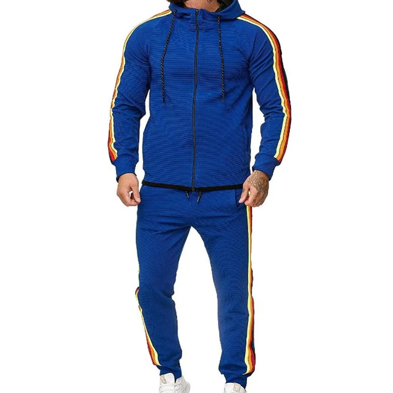 

New men's tracksuit autumn and winter men's suit hoodie + trousers sports suit casual sports shirt track suit 2021 brand cotton