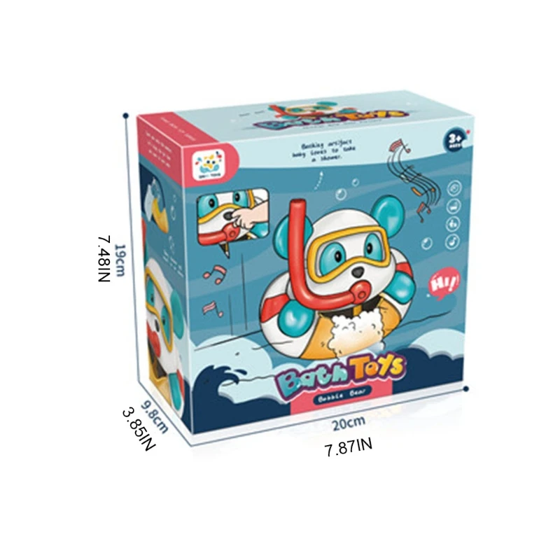 

Cartoon Musical Toy for Kids Interactive Water Toy for Baby Mini Bear Bubble Maker Swimming Pool Toys Bath Toy 3month +