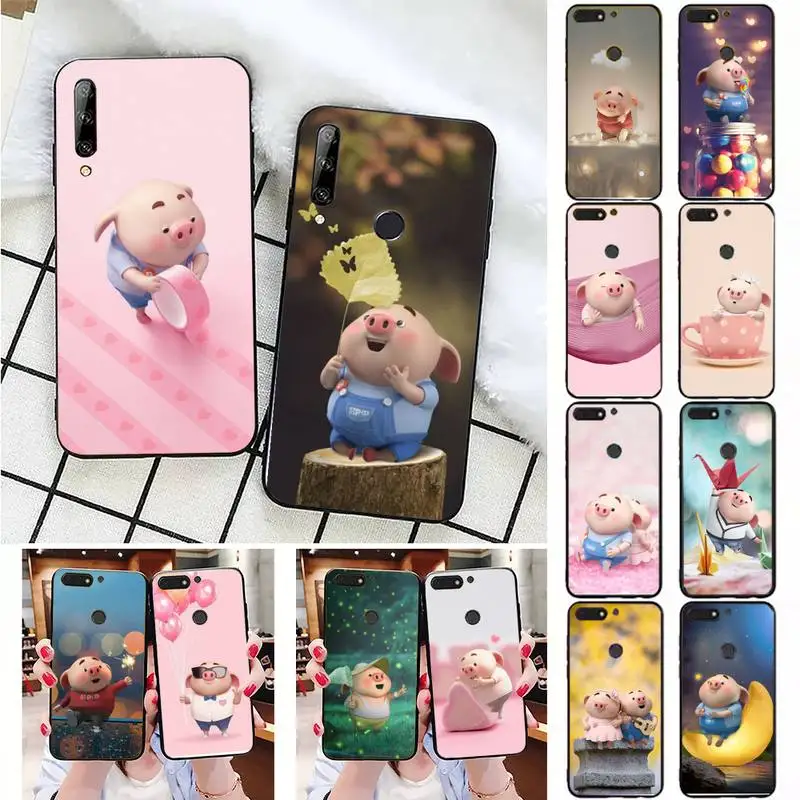 

Cartoon Pig Phone Case For Huawei Honor 7A 7C 8 8x 9 10 20lite Fundas Coque for Honor 10i 20i Capa