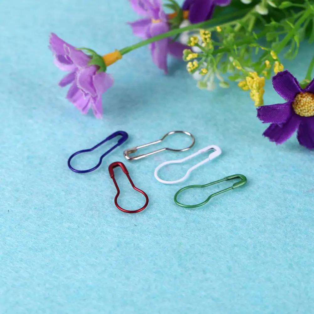 

100pcs/pack Household Artifact Pins Gourd Shape Metal Clips Knitting Marker Tag Copper Pins Environmental Dip Coating