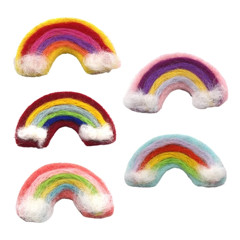 

5 Pcs DIY Handmade Baby Felt Rainbow Home Party Decorations Photography Props