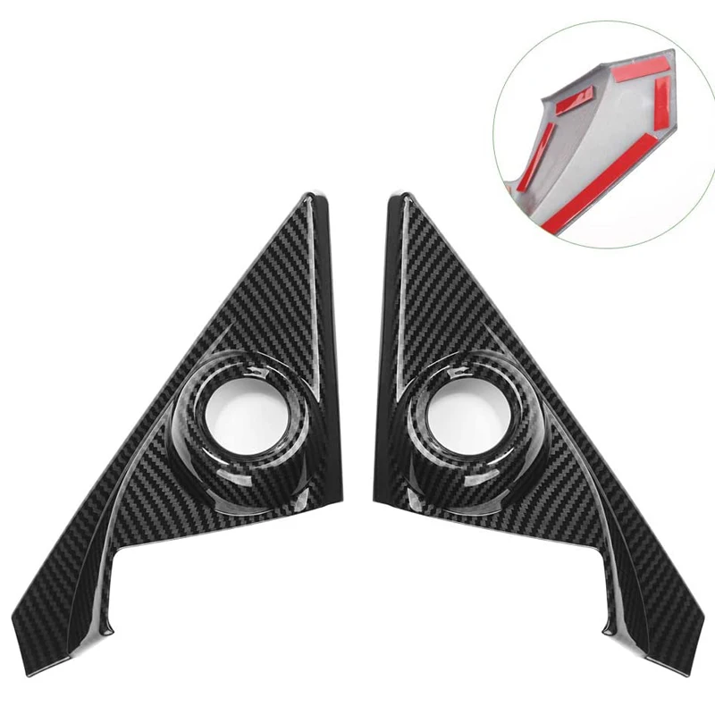 

Fiber Grain Interior Front Door Speaker Window A Pillar Cover Trim For Honda 10th Gen Civic 2016 2017 2018 2019 2020